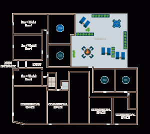 Floor 1 Site Plan | The Bluestone Apartments | 1 & 2 Bedroom Apartments in West Seattle | Seattle, WA 98106