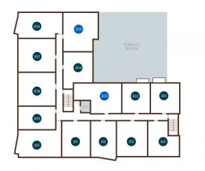 Floor 3 Site Plan | The Bluestone Apartments | 1 & 2 Bedroom Apartments in West Seattle | Seattle, WA 98106